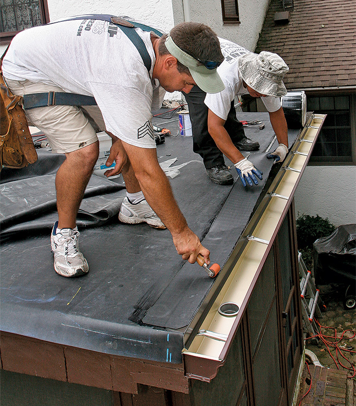 Peel-and-stick cured flashing tape