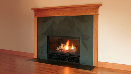 modern fireplace mantel