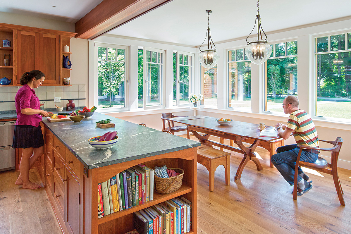 modern farmhouse kitchen with lots of natural light