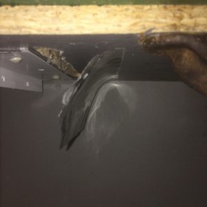 ForceField tape is marginally adhered to the ForceField panel